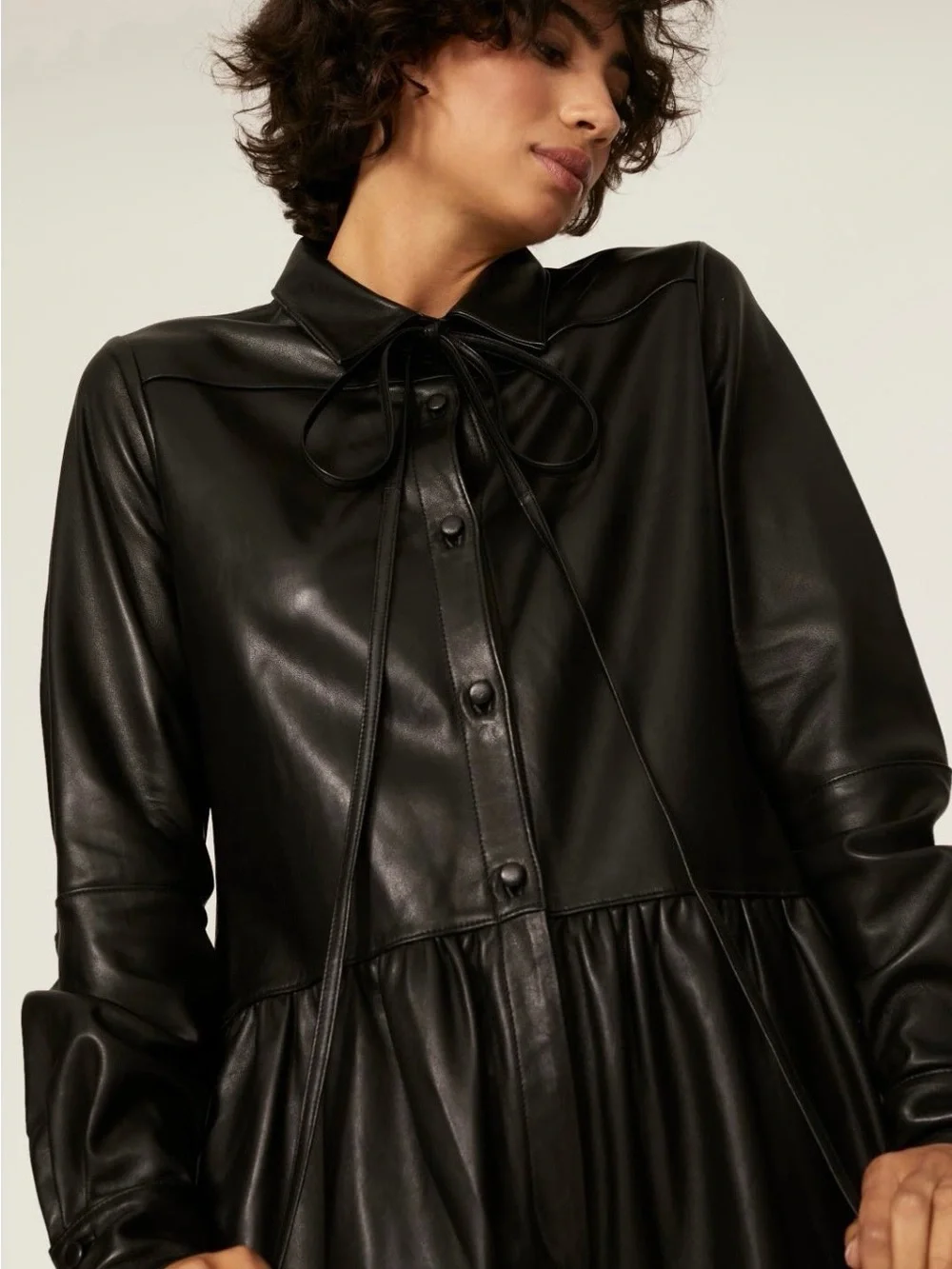 Rebecca Taylor NYC~Black Faux-Leather Romper~Size 2~$395~ - Picture 2 of 7